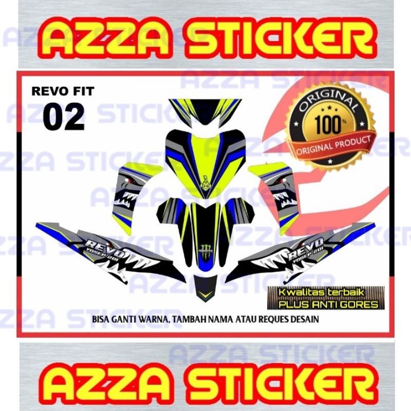 Jual Sticker Striping Decal Revo Fit Full Body, Sticker Decal Revo Full ...