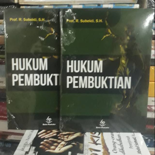 Jual Hukum Pembuktian Oleh Subekti Shopee Indonesia