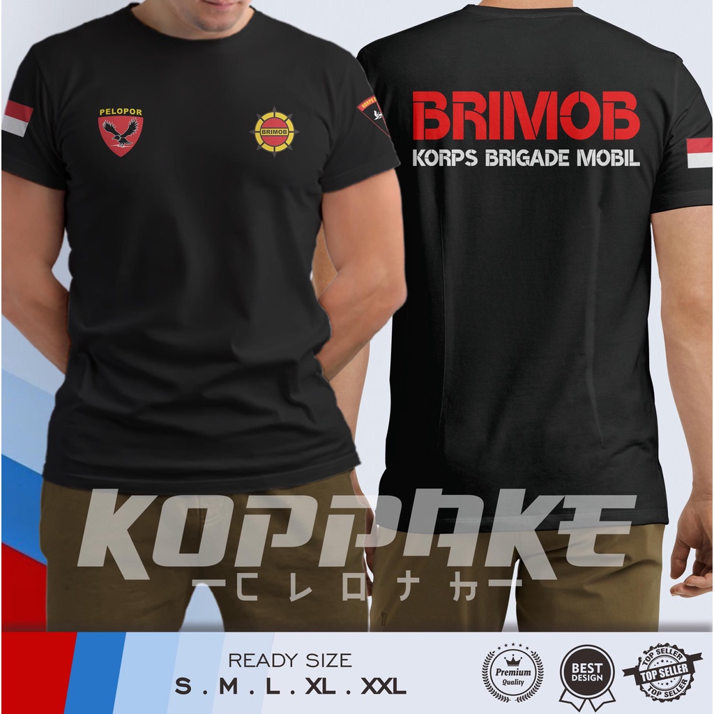 Jual Kaos Brimob Korps Brigade Mobil Full Patch Baju Pemerintahan Shopee Indonesia