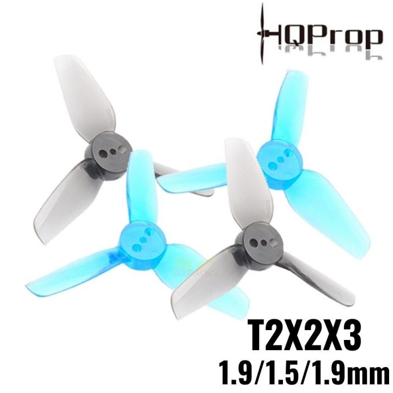 HQProp T2X2X3 PC 5,1 Cm – Hélices 3 Pales 4CW + 4CCW – Pour Drone FPV Whoop Freestyle – Lot 8 Paires