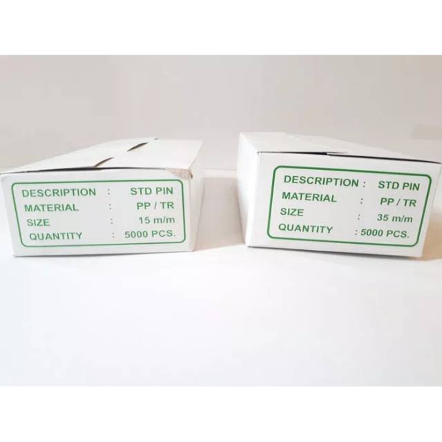 STD Tag Pin 15mm White
