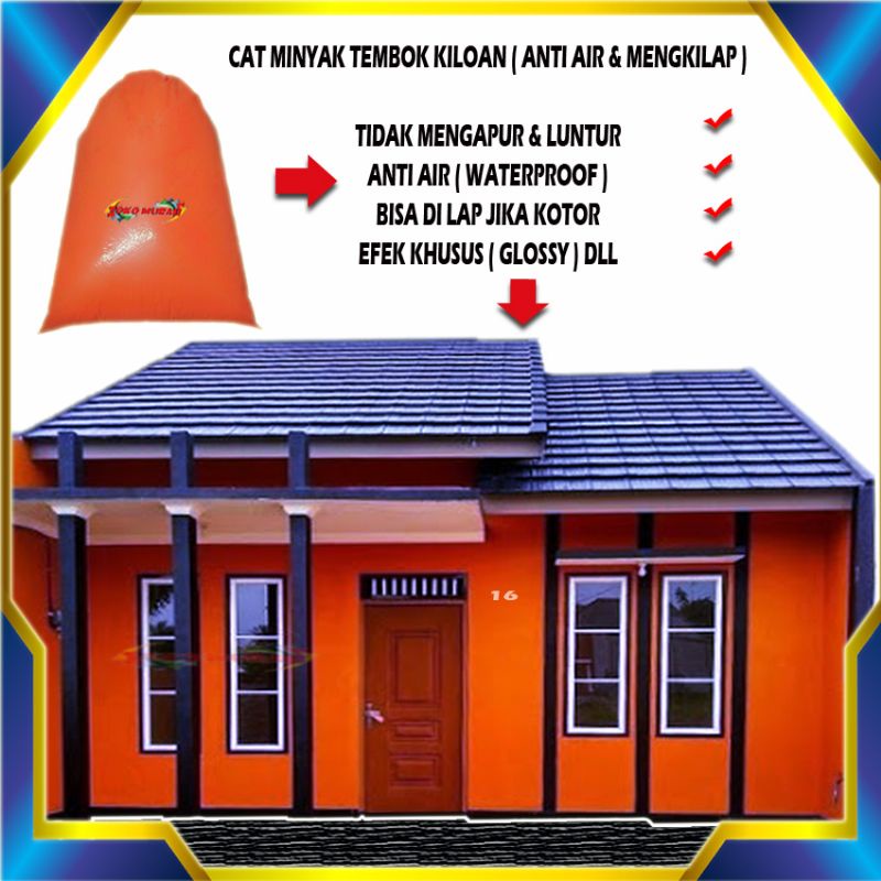 Jual Cat Tembok 1Kg / Cat Dinding Warna Orange Tua | Shopee Indonesia