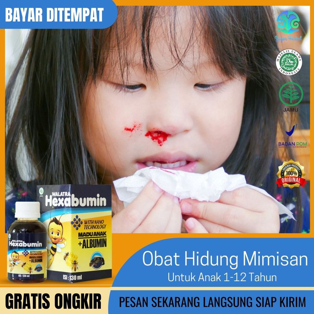 Jual Obat Hidung Mimisan Anak dgn Hexabumin Atasi Hidung Berdarah Tersumbat Meler Flu dan Filek