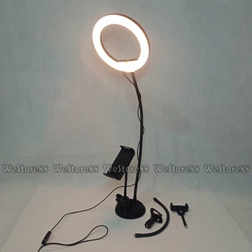 Lampu Ring Light Dimmable Zoom Live Streaming Portbale 8inch WEO YU05