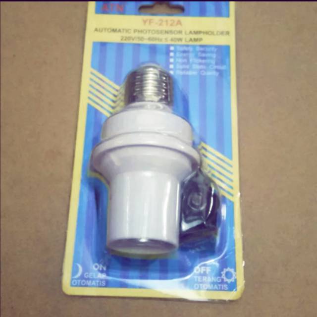 Jual Fiting lampu sensor, automatic photosensor lampholder fiting lampu ...