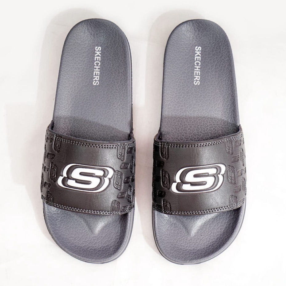 Jual Sandal Skechers Slide Pria Sandal Selop Pria Terbaru Sendal Selop Cowok Sketchers Kekininan 9786