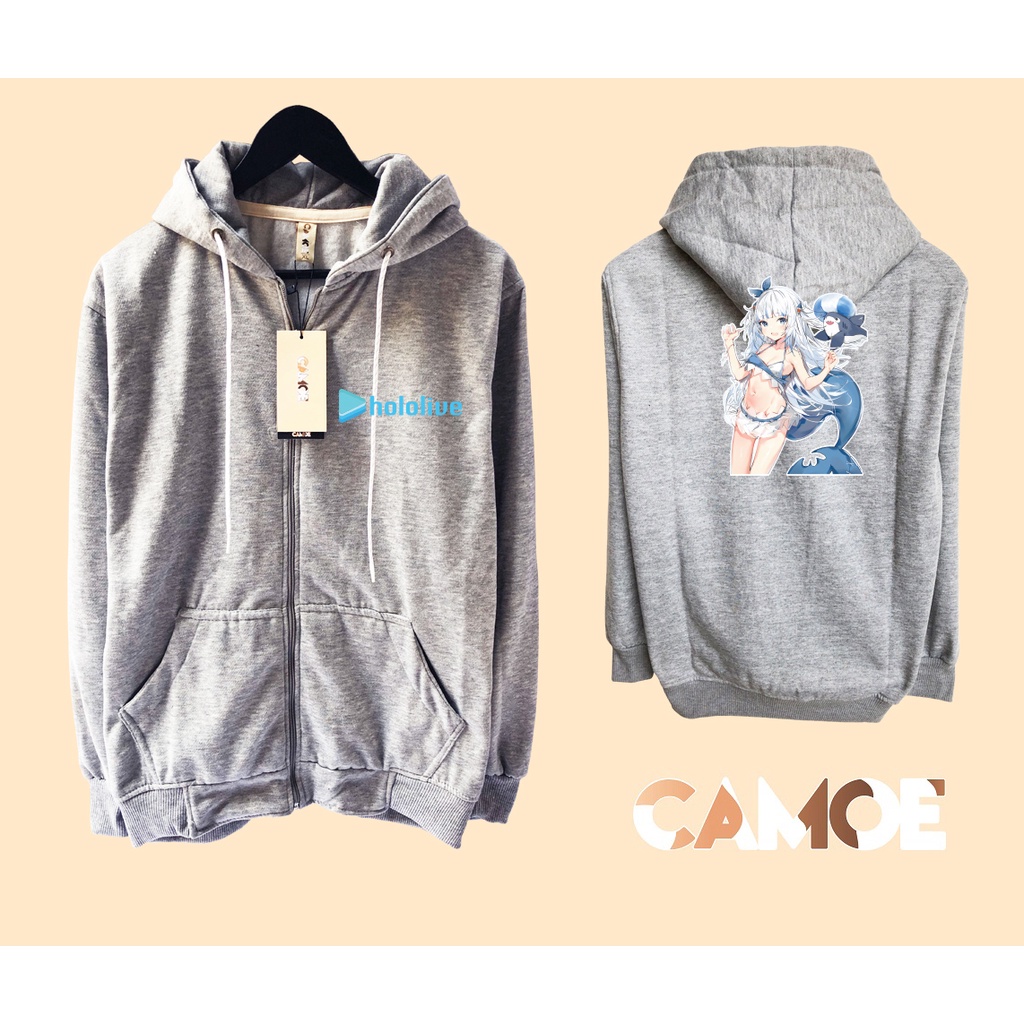Felpa Con Cappuccio Hololive Gawr Gura | Cosplay Stampa 3D Unisex, Pullover Nero, Vtuber Inglese
