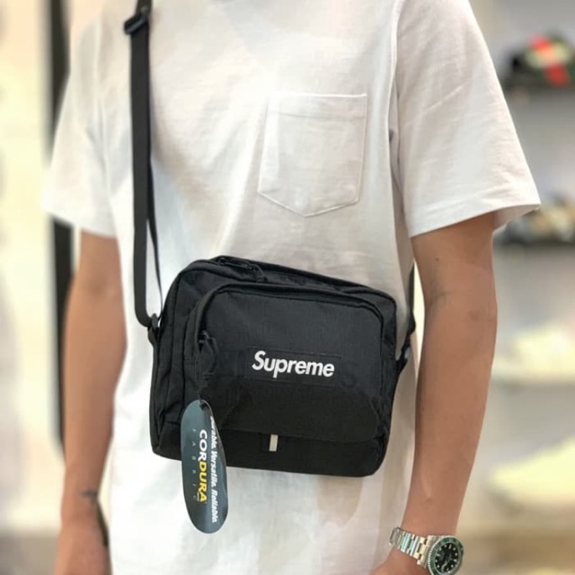 Jual Supreme Black Shoulder Bag Ss19 | Shopee Indonesia