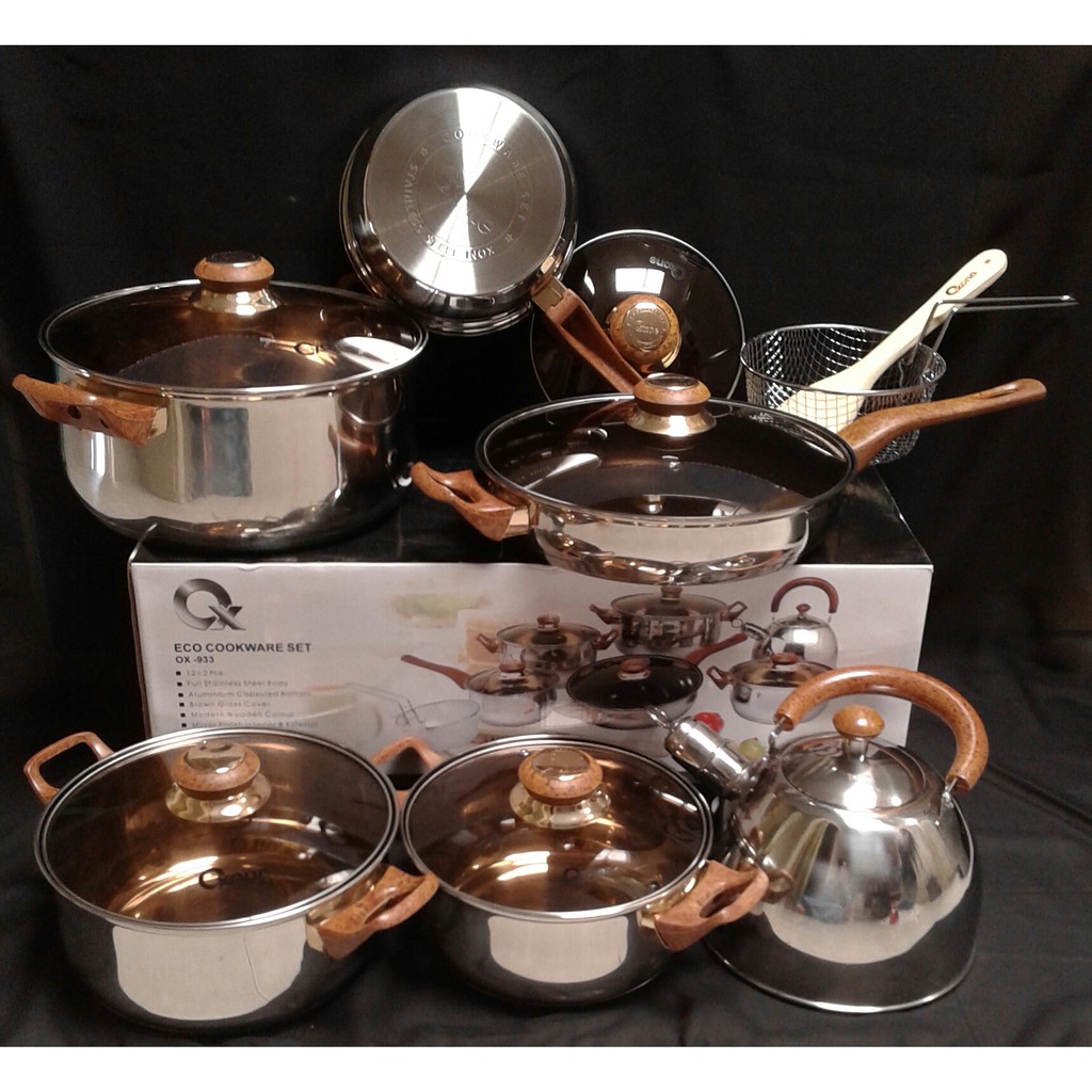 Jual OXONE Panci Set Stainless Steel 12 Pcs Eco Cookware Set OX-933 ...