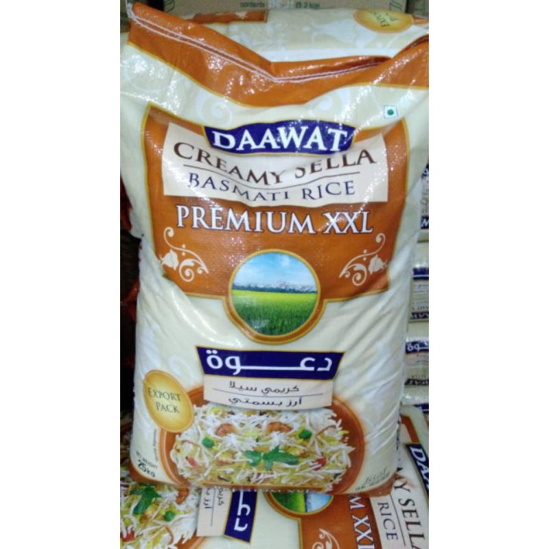 Jual Basmati Rice Daawat Creamy Sella Premium XXL 25kg Shopee Indonesia