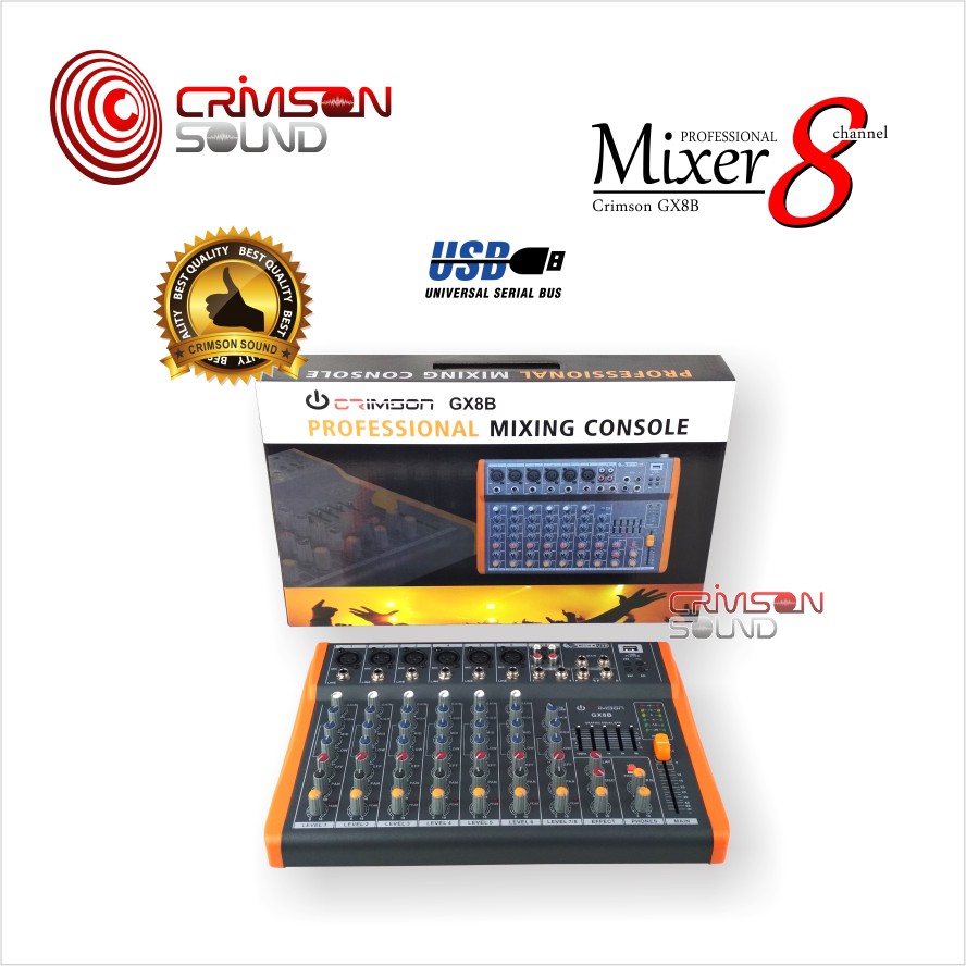 Jual MIXER 8 Channel USB Equalizer CRIMSON GX8B | Shopee Indonesia
