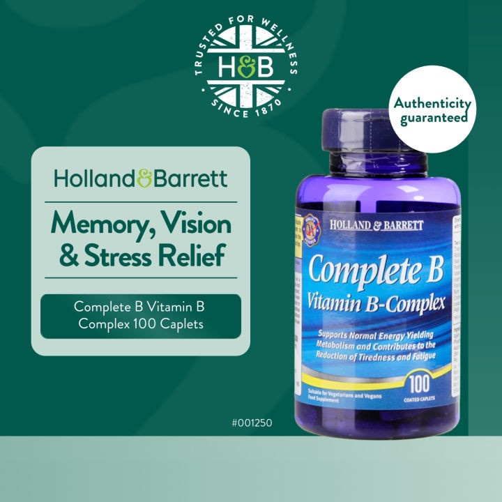 Jual Holland & Barrett Complete B Vitamin B Complex 100 Caplets ...