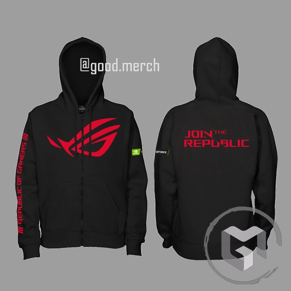 Jual JAKET HOODIE ASUS ROG x NVIDIA GEFORCE | Shopee Indonesia