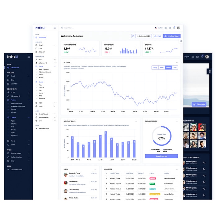 Jual Bootstrap 5 - NobleUI v2.0.1 | Admin Dashboard HTML Template ...