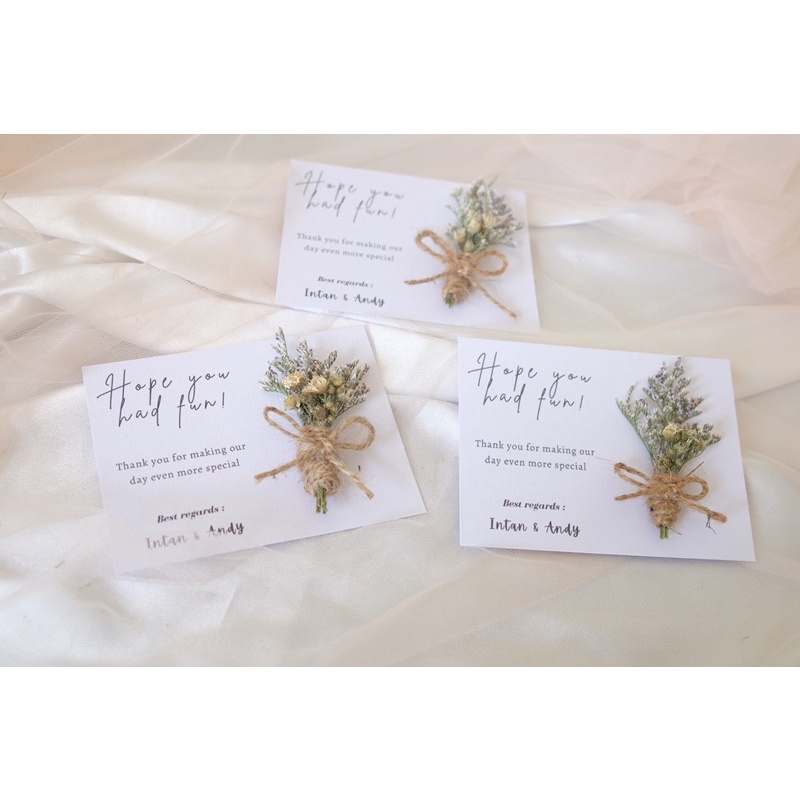 Jual Greeting Card Custom Kartu Ucapan Bunga Kering Dried Flowers ...