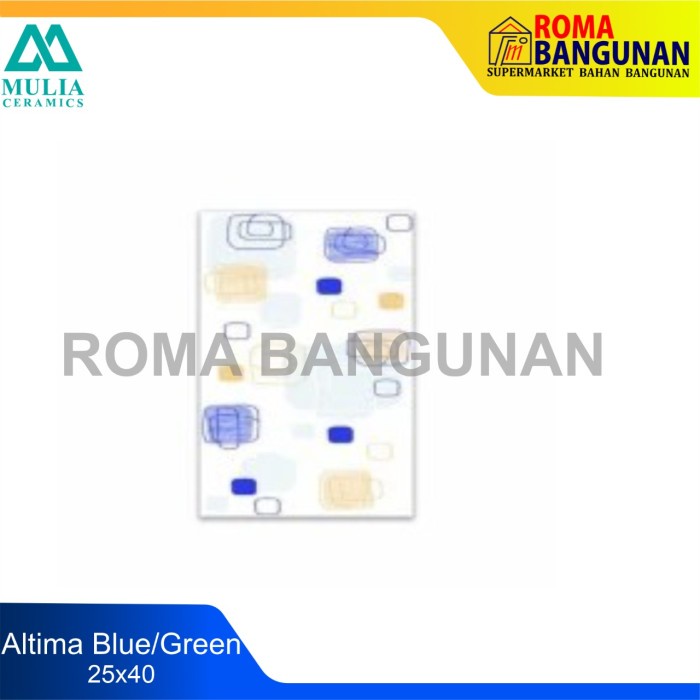 Jual Mulia Signature Keramik Dinding Altima Blue / Green 25x40 - Biru ...
