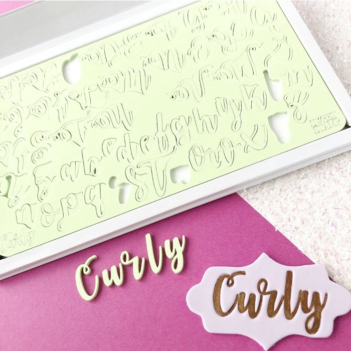 Jual Curly Large Sweet Stamp Alphabet Stamp Cake Emboss Embosser ...