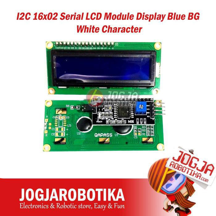 Jual I2C 16x02 Serial LCD Module Display Blue BG White Character 1602 ...