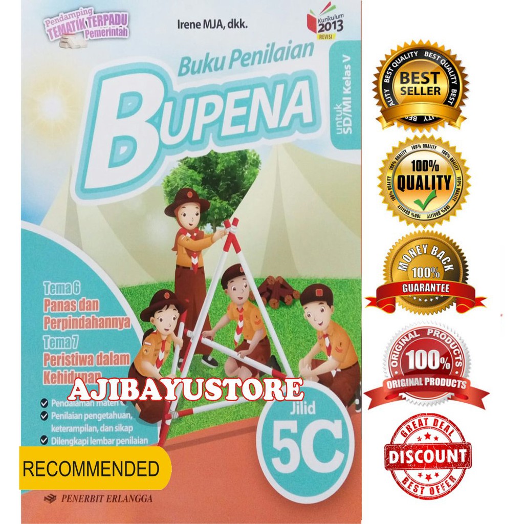 Jual Buku Bupena 5C SD MI Kelas 5 Kurikulum 2013 Bupena 5C Irene ...