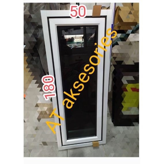 jendela aluminium 50x180 (free packing kayu)