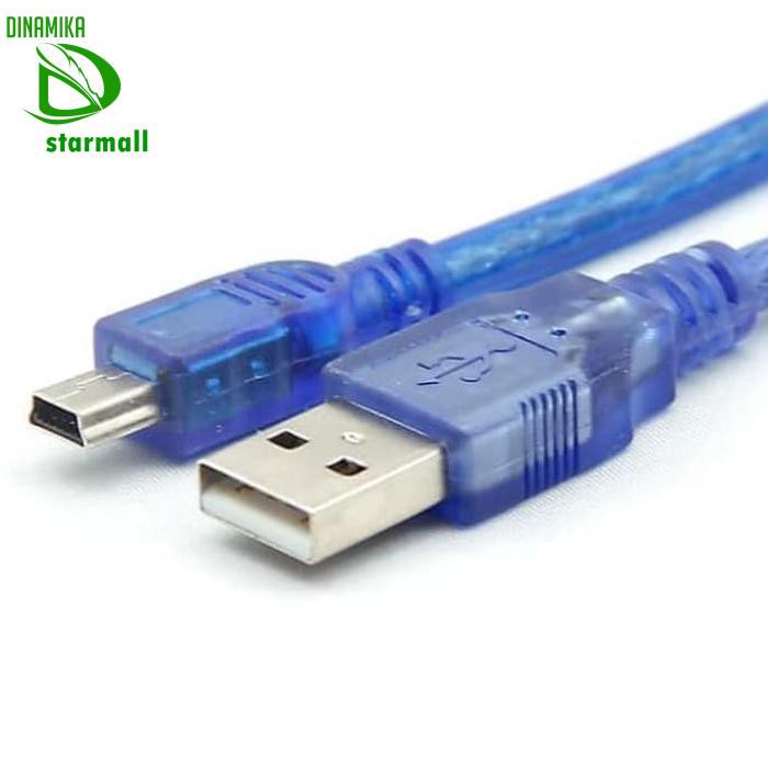 Jual Kabel Data Usb A To Mini Usb B Male Cable Biru Phone Arduino Nano ...