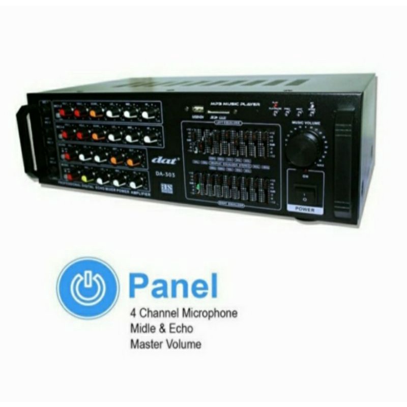 Jual Amplifier DAT DA 303 / Ampli karaoke / Ampli Home Theater