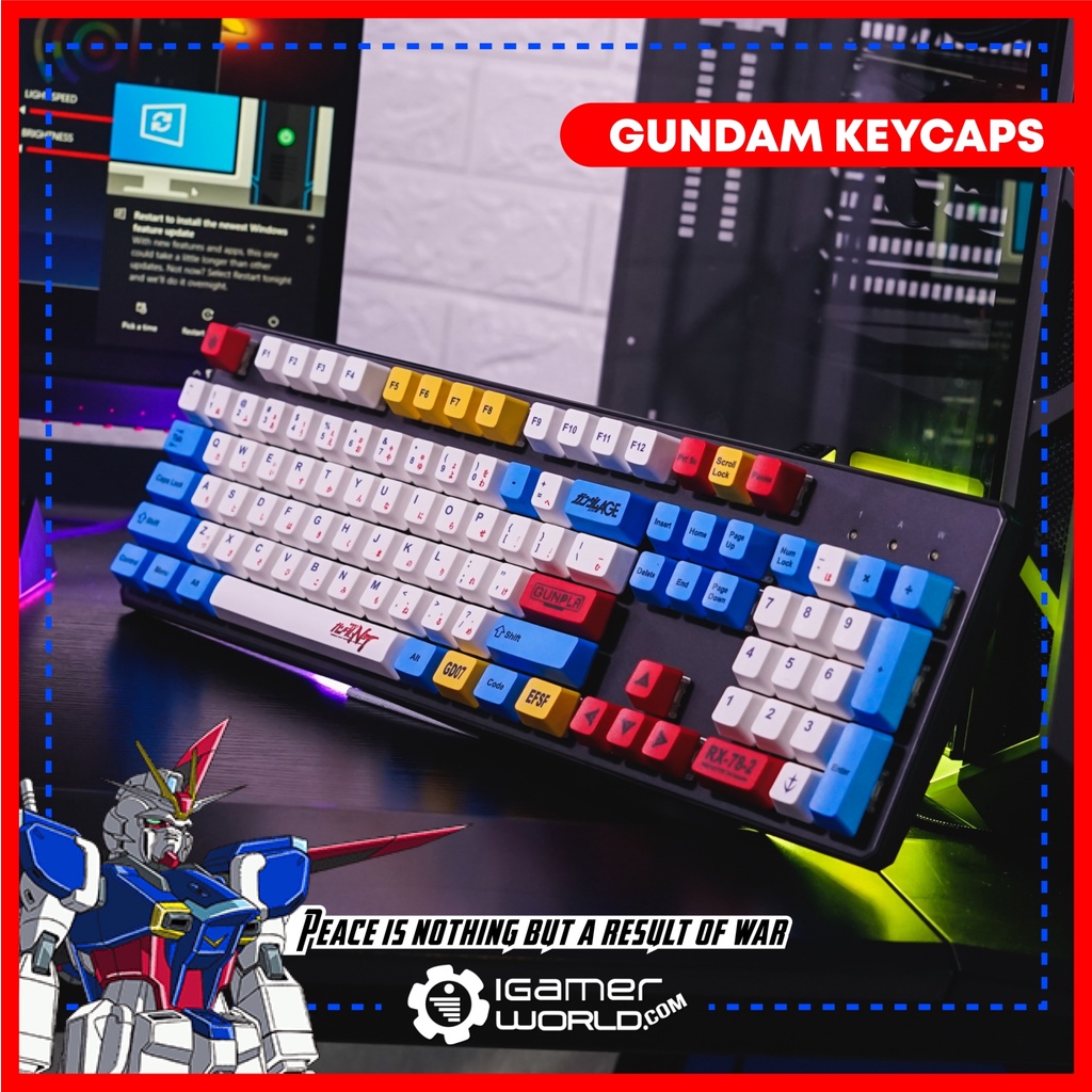 Jual Keycaps Gundam Pbt Dyesub For Mechanical Keyboard Shopee Indonesia