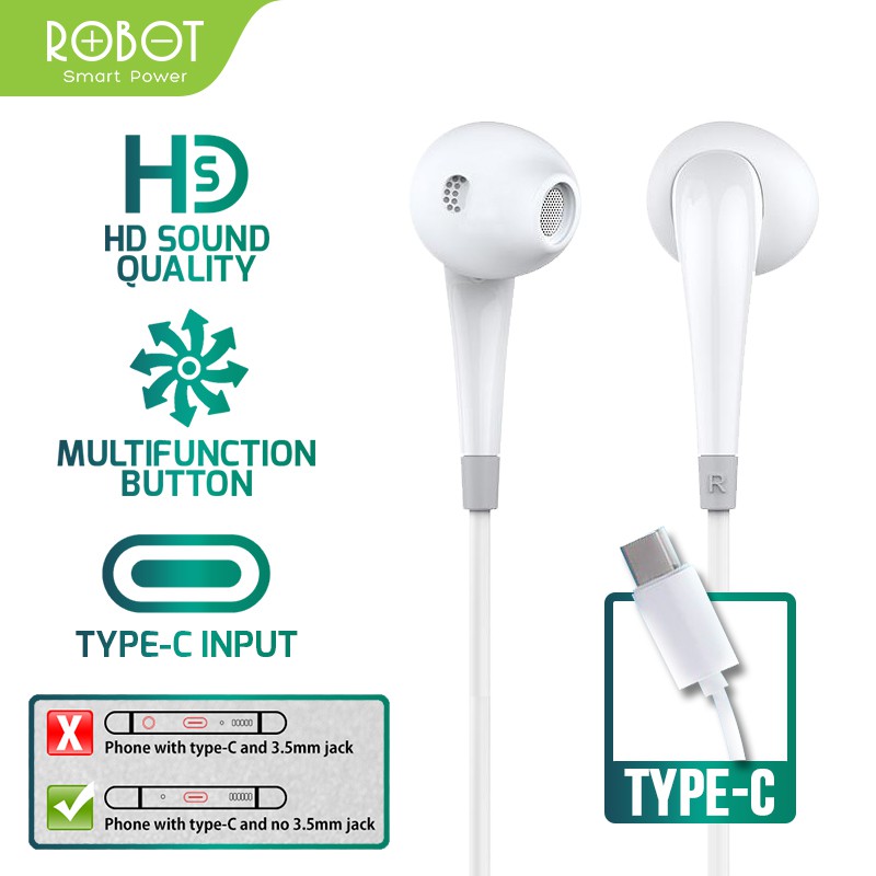 Jual Headset Robot RE701 Wired Headset Wired Earphone Bass Android ...