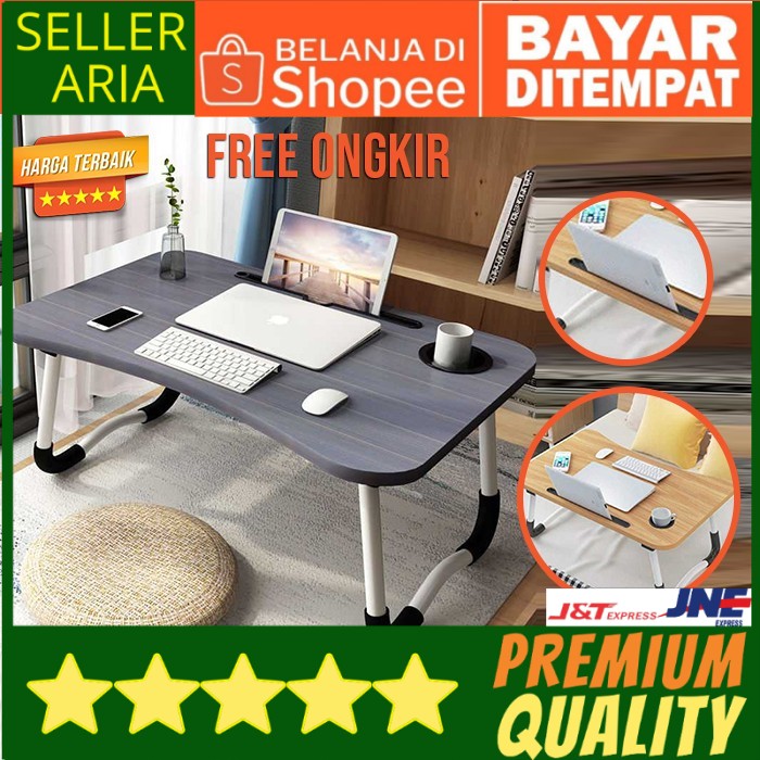 Jual MEJA LAPTOP PORTABLE LIPAT TABLE FOLDABLE KERJA MEJA KASUR LIPET ...