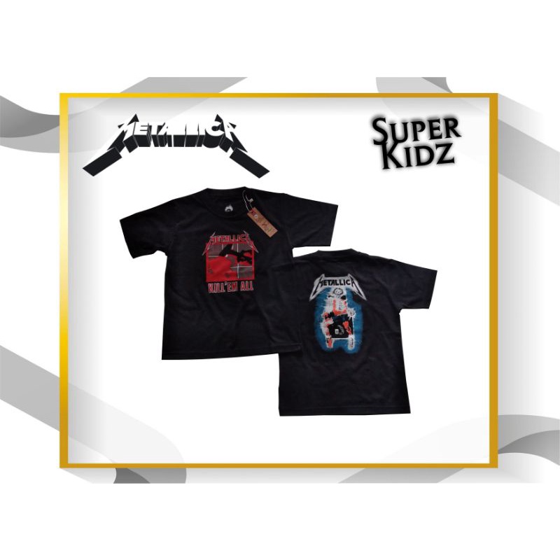 Jual Kaos Band Anak Metallica - Kill Em All (Hitam) | Shopee Indonesia