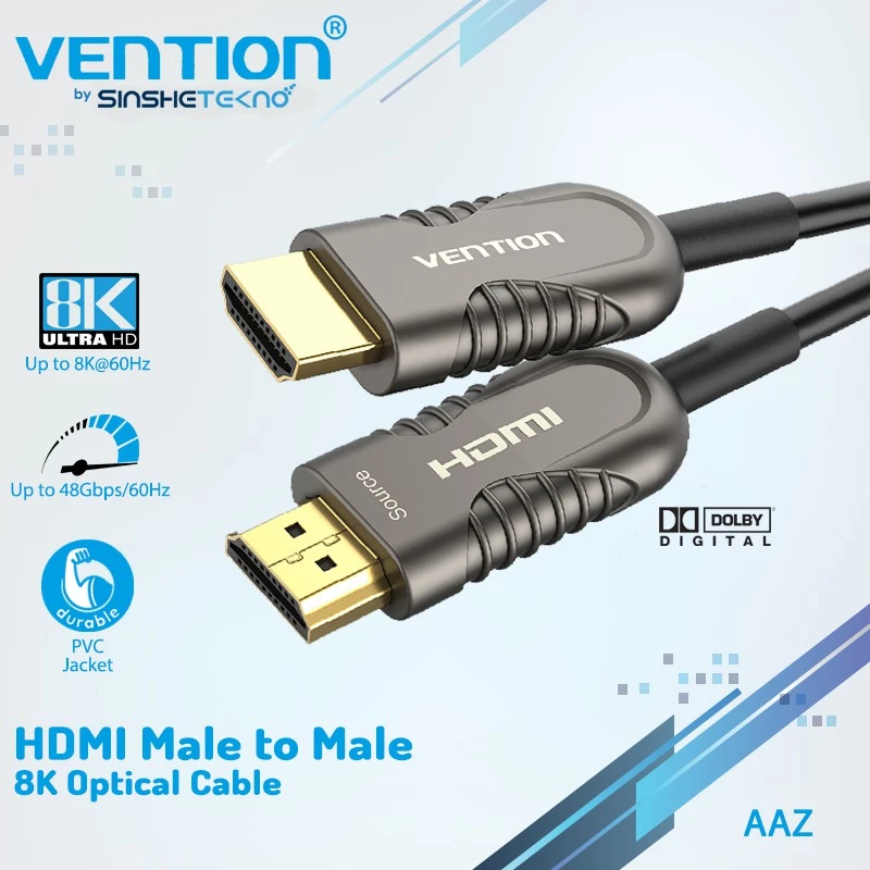 Vention Kabel Optical HDMI 2.1 8K High Speed Premiun - Ukuran 40m sd 100m