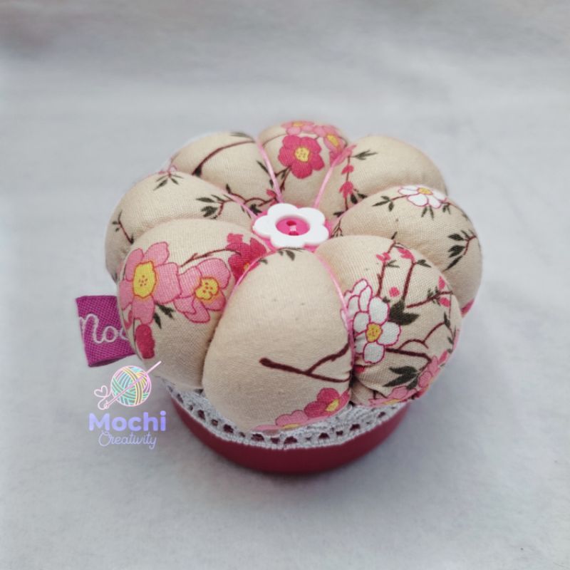 Jual Pincushion Tempat Jarum Pentul Wadah Peniti Jilbab Motif Bunga