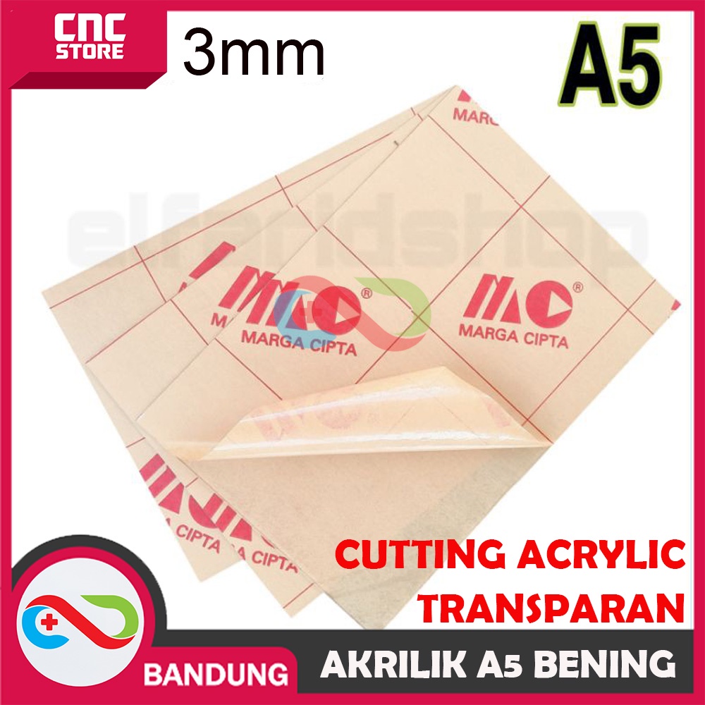 Jual AKRILIK A5 LEMBARAN 4MM 3MM ACRYLIC BENING TRANSPARAN MARGA CIPTA ...