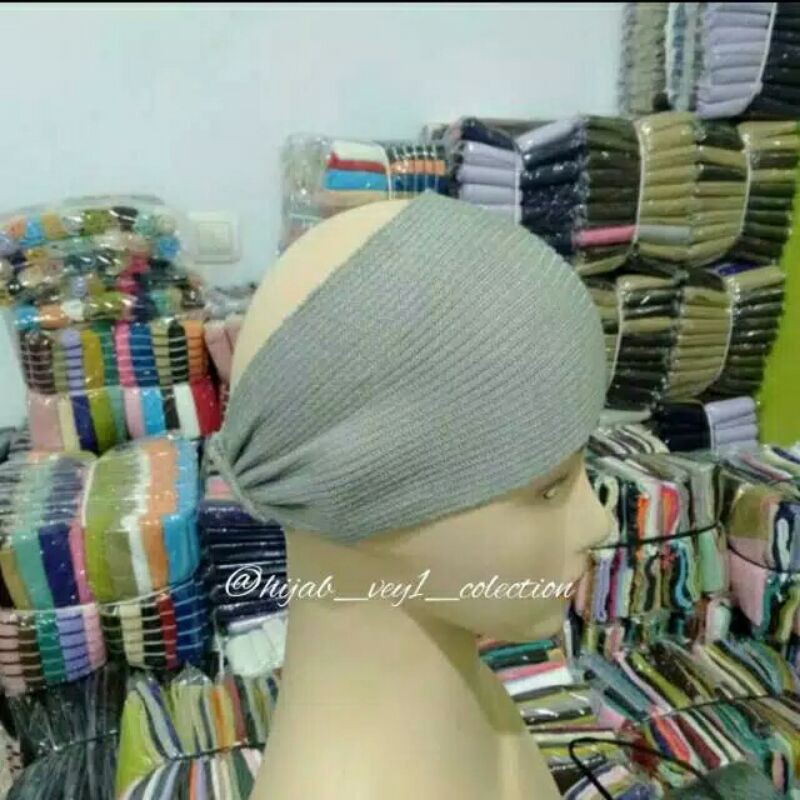 Jual Ciput Bandana Rajut Bando Pita Rajut Karet Belakang Ala Korea ...