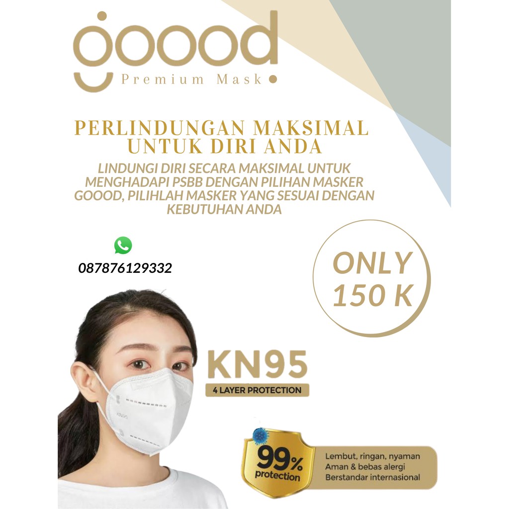 Jual Masker GOOOD KN95 Disposable Surgical 1 box isi 10 pcs 4 ply ...