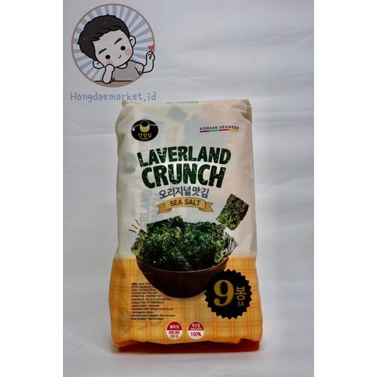 Jual LAVERLAND CRUNCH SEA SALT KOREAN MANJUN SEAWEED RUMPUT LAUT