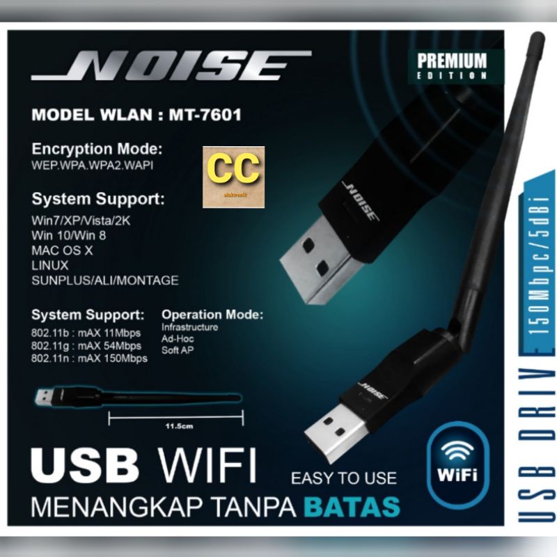 Jual Dongle Wifi NOISE MT-7601 USB WIFI WELHOME MT 7601 | Shopee Indonesia