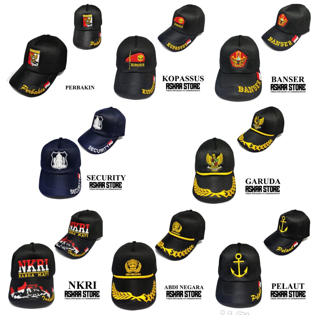 Jual Topi Pria Wanita Padi Dan Kapas Double Mess Jaring Topi Bordir Garuda Padi Dan Kapas