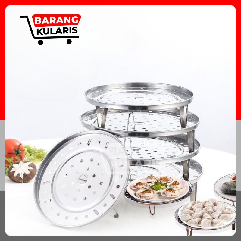 Jual Bkl Saringan Tatakan Kukusan Panci Steamer Rack Bahan Stainless