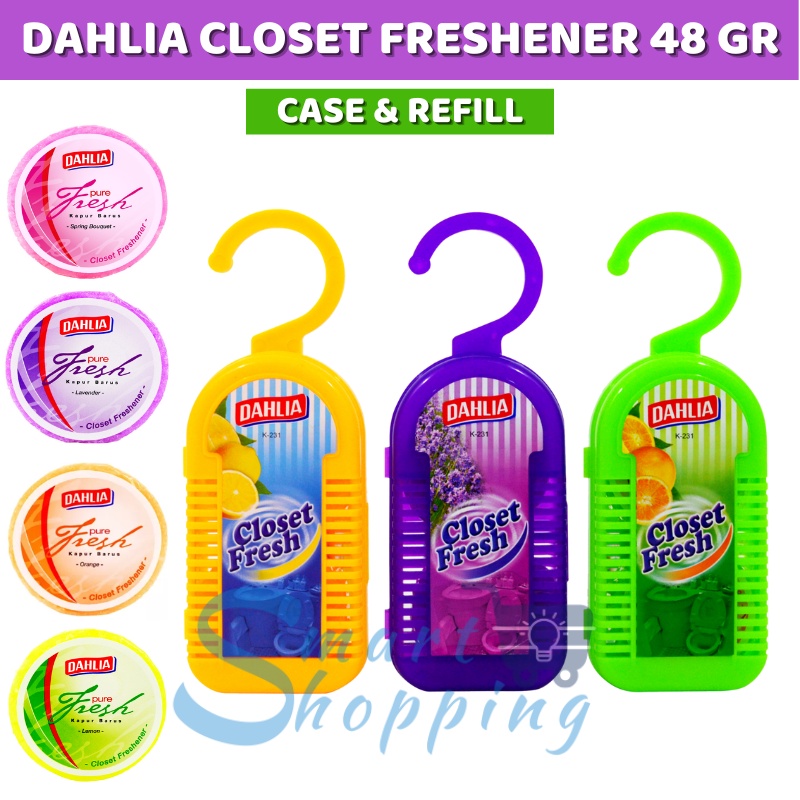 Jual DAHLIA CLOSET FRESHENER 48 GR WITH CASE & REFILL / KAMPER GANTUNG