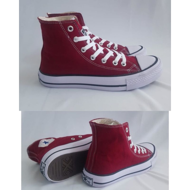 Converse merah 2025 maroon tinggi