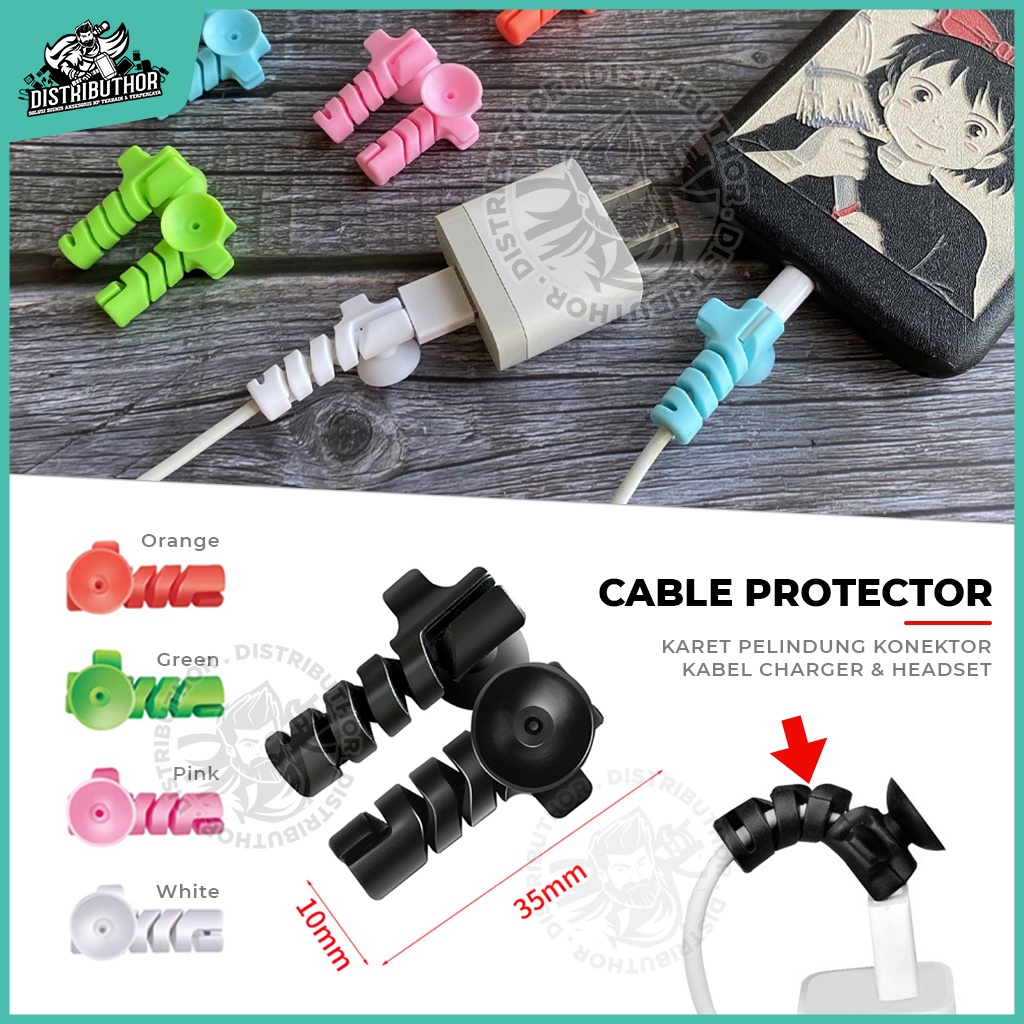 Jual Pelindung Ujung Kabel Gurita Sucker Tempel Cable Protector Charger