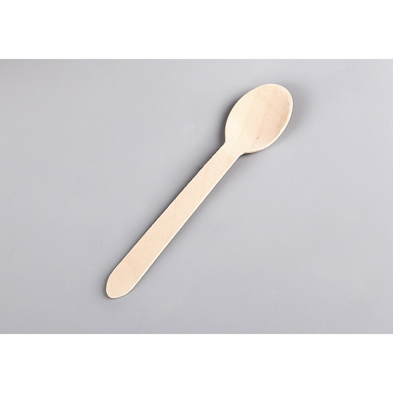Jual 10pcs Sendok Kayu 16cm Disposable wooden spoon birch wood