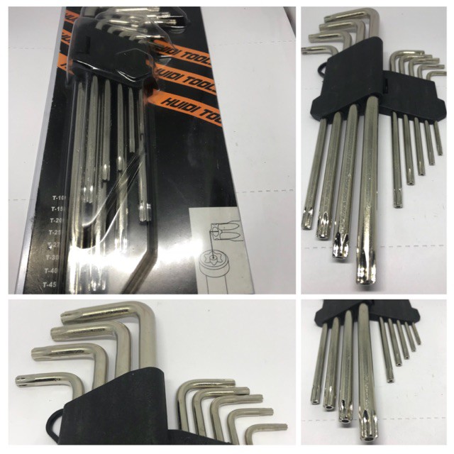 Jual Obeng Set 9 in 1 Pack Sedang Hex Key Mata L6 Kembang Gagang L6 ...