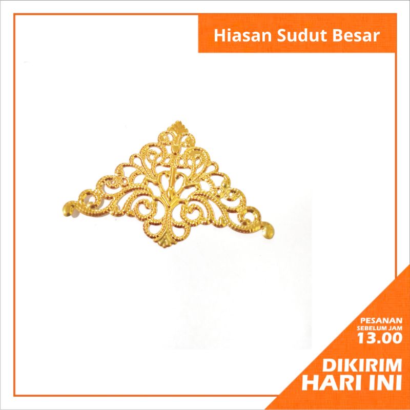 Jual Pelat Logam Hiasan Pojok Untuk Kotak Mika Seserahan Shopee Indonesia 2158