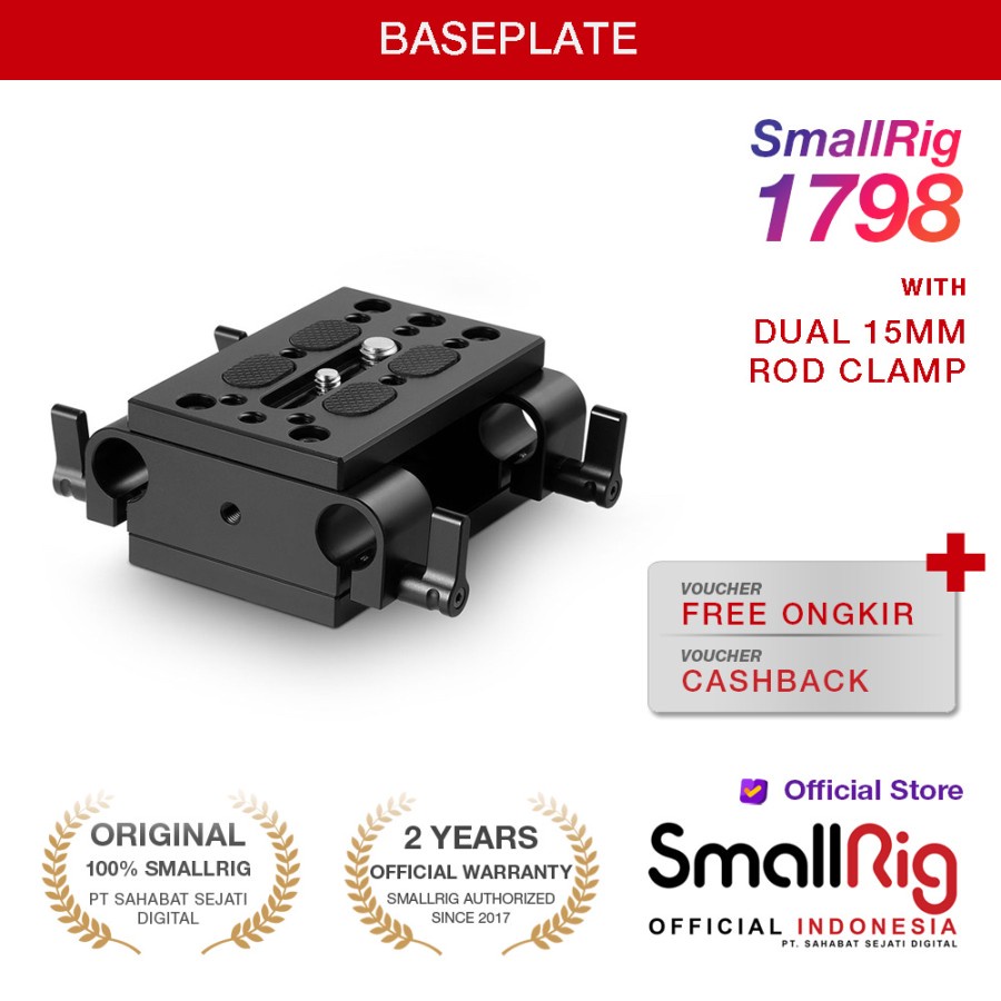 Jual Smallrig Baseplate With Dual 15Mm Rod Clamp 1798 | Shopee Indonesia