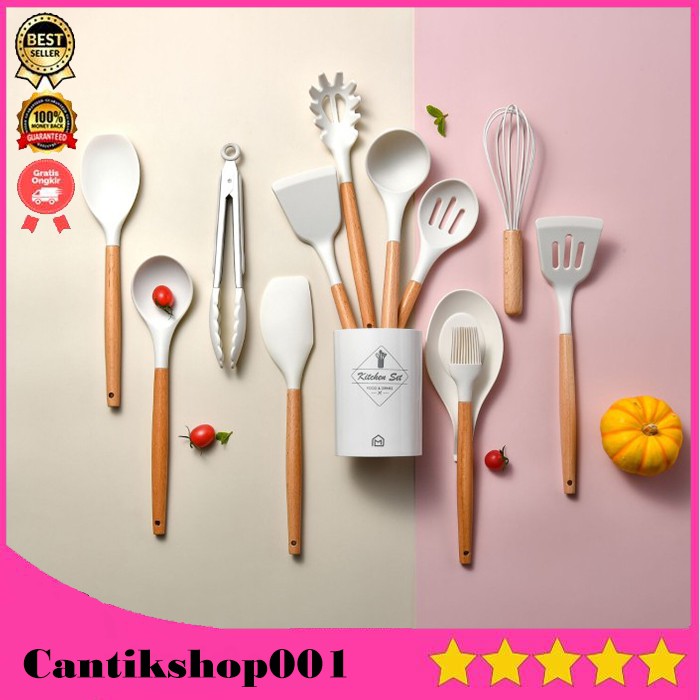 Jual Spatula Silikon Set Sutil Peralatan Masak Utensil Set Silicone