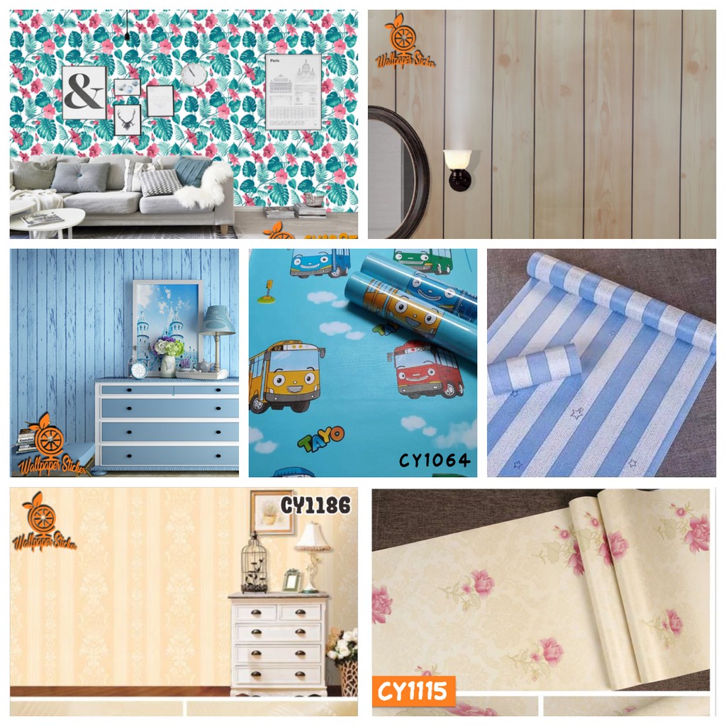 Jual Wallpaper Dinding 3D Premium High Quality Stiker Dinding Size 45cm