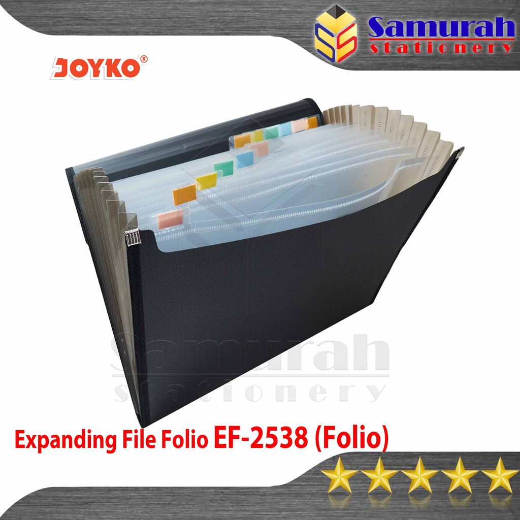 Jual Expanding File Joyko Ukuran Folio EF2538 / Map Dompet Plastik Sekat Berkas Laporan F4 EF