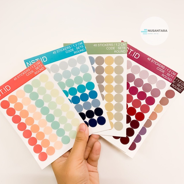 Jual STIKER DOT/BULAT COLOR PALETTE SCRAPBOOK DIY Bujo Diary Tumblr ...
